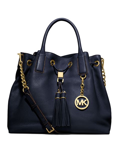 handtaschen navy michael kors|Michael Kors small satchel handbag.